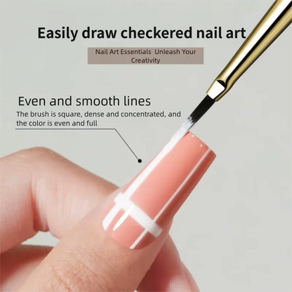 French Plaid Nail Art Brush Set – Line & Grid Drawing Pen for UV Gel Nail Design