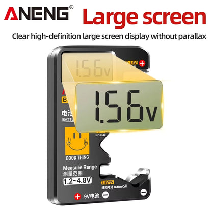 ANENG BT189 Battery Tester – Universal LCD Battery Checker for AA AAA 9V Button Cells