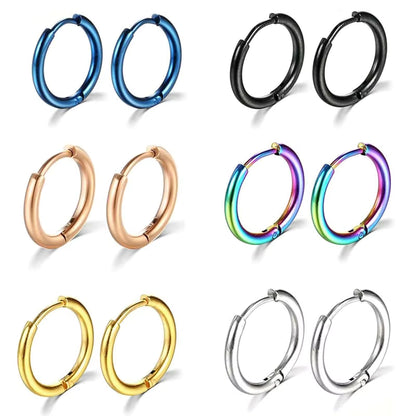 Gold Stainless Steel Hoop Earrings – Small Huggie Earrings for Women & Men