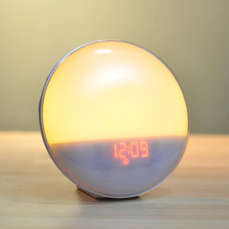 Wake Up Light Alarm Clock – Sunrise Simulation Clock with FM Radio & 7 Color Night Light