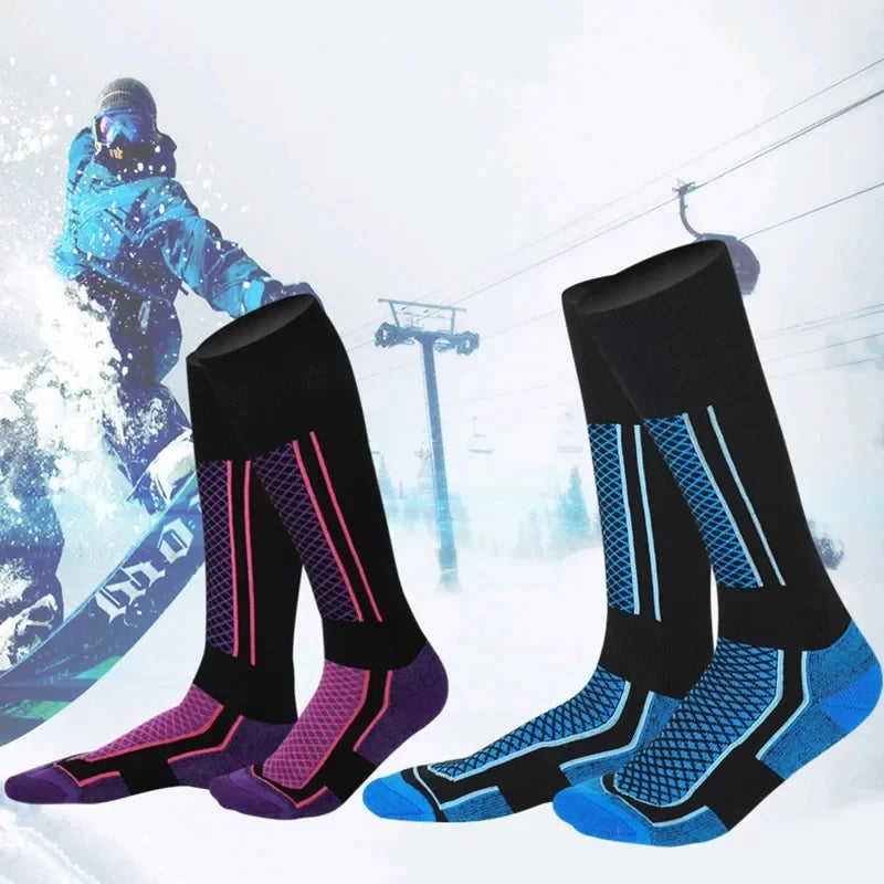 DIZETION Winter Ski Socks – Thick Warm Hiking & Outdoor Sports Stockings for Men Women Kids