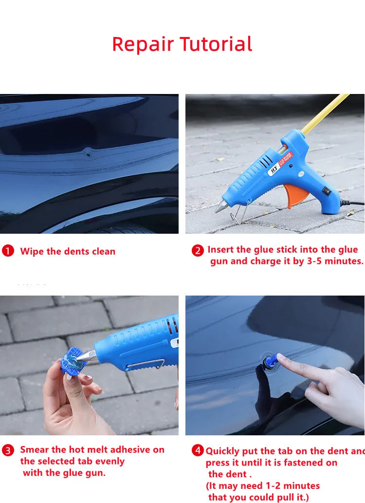Paintless Dent Repair Puller Kit – Car Body Hail Dent Removal Suction Cup Tool Set