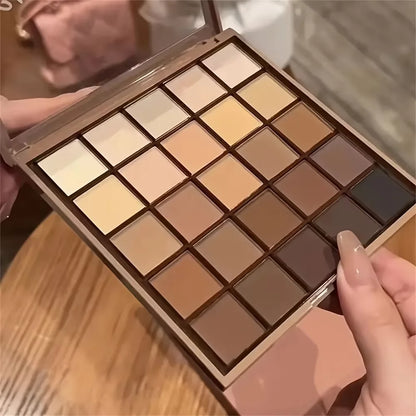 25 Color Eyeshadow Palette – Matte & Shimmer Nude Brown Coffee Makeup Palette