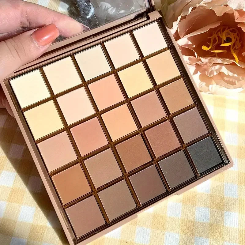 25 Color Eyeshadow Palette – Matte & Shimmer Nude Brown Coffee Makeup Palette