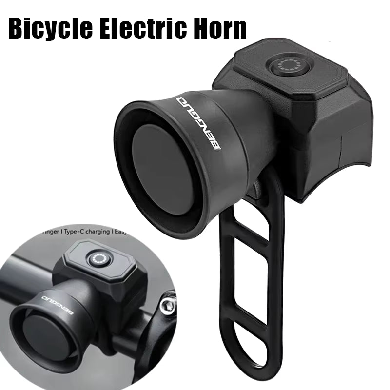 Electronic Bike Horn – Waterproof USB Rechargeable Bicycle Bell for Mountain & Road Bikes