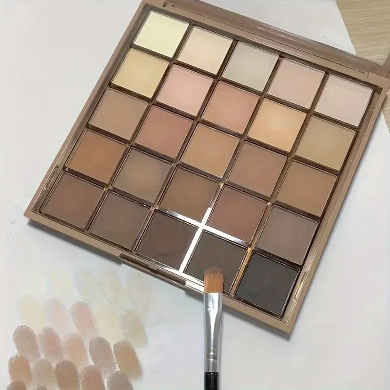 25 Color Eyeshadow Palette – Matte & Shimmer Nude Brown Coffee Makeup Palette