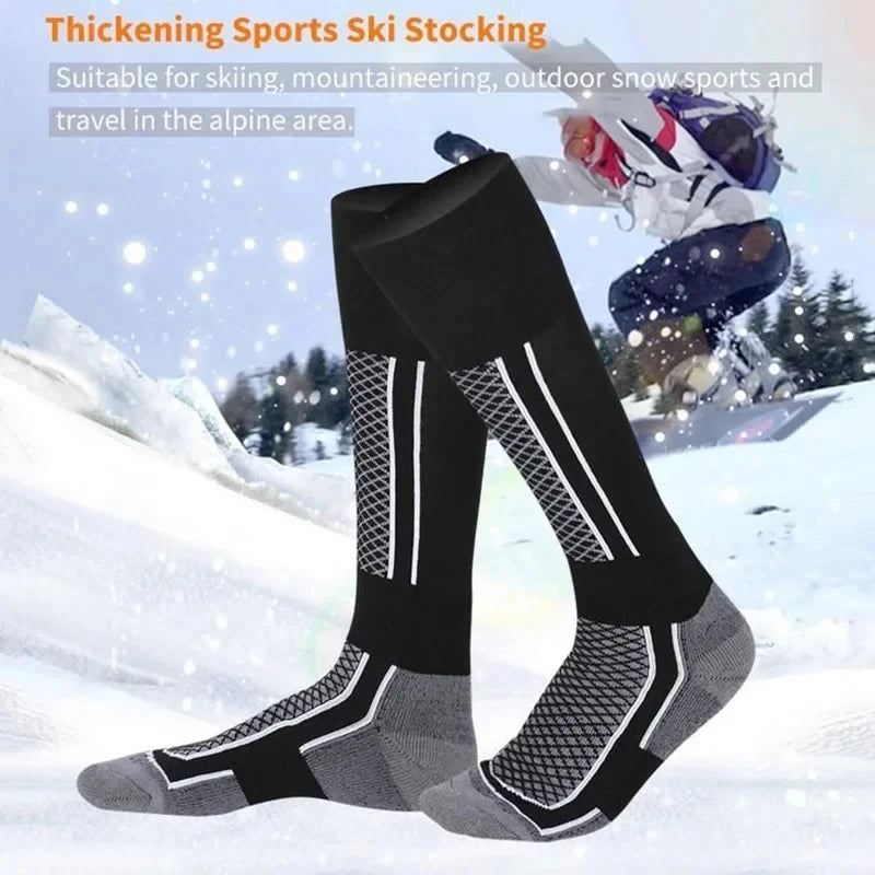 DIZETION Winter Ski Socks – Thick Warm Hiking & Outdoor Sports Stockings for Men Women Kids