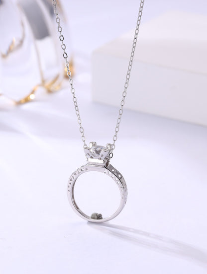925 Sterling Silver Semi-Precious Stone Pendant Necklace for Women